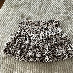 Cheetah print mini skirt